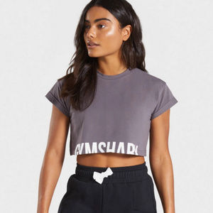 Gymshark Fraction Crop Top in Slate Lavender